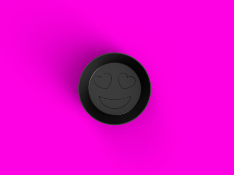 Heart Eye Love Emoji Hybrid Bath Bomb Mold STL Download - Cada Molds