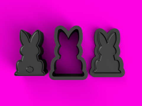 Bunny Back Bath Bomb Mold STL Download - Cada Molds