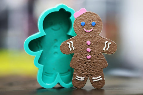 Gingerbread Girl Freshie Mold - Cada Molds