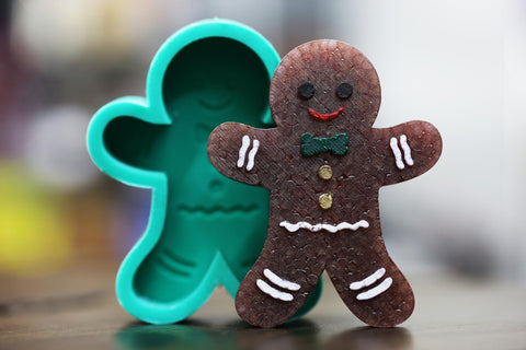 Gingerbread Man Freshie Mold - Cada Molds