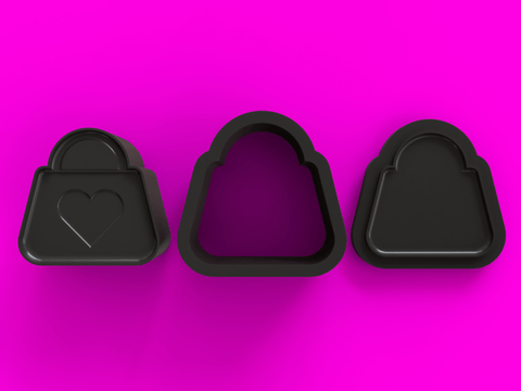 Heart Purse Bath Bomb Mold STL Download - Cada Molds