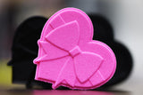 Heart with Coquette Bow Bath Bomb Mold - Cada Molds