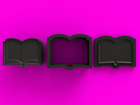 Open Book Bath Bomb Mold STL Download - Cada Molds