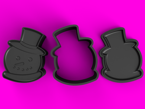 Snowman Head Bomb Mold STL Download - Cada Molds