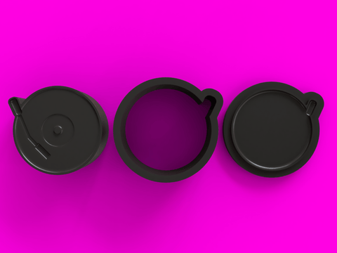 Vinyl Record Player Bath Bomb Mold STL Download - Cada Molds