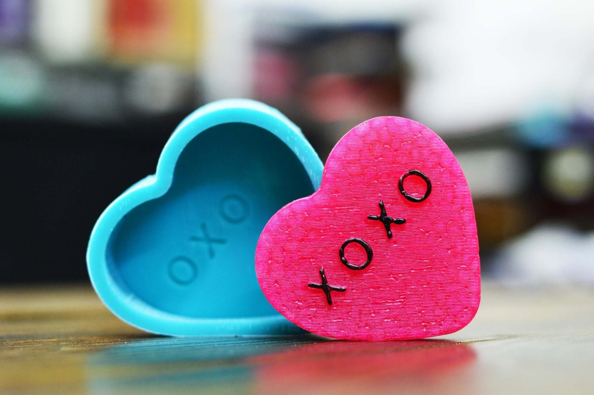 XOXO & BE MINE Heart Silicone Mold / Heart Silicone Mold