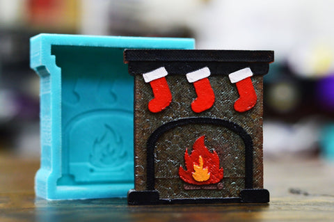 Fireplace Freshie Mold - Cada Molds