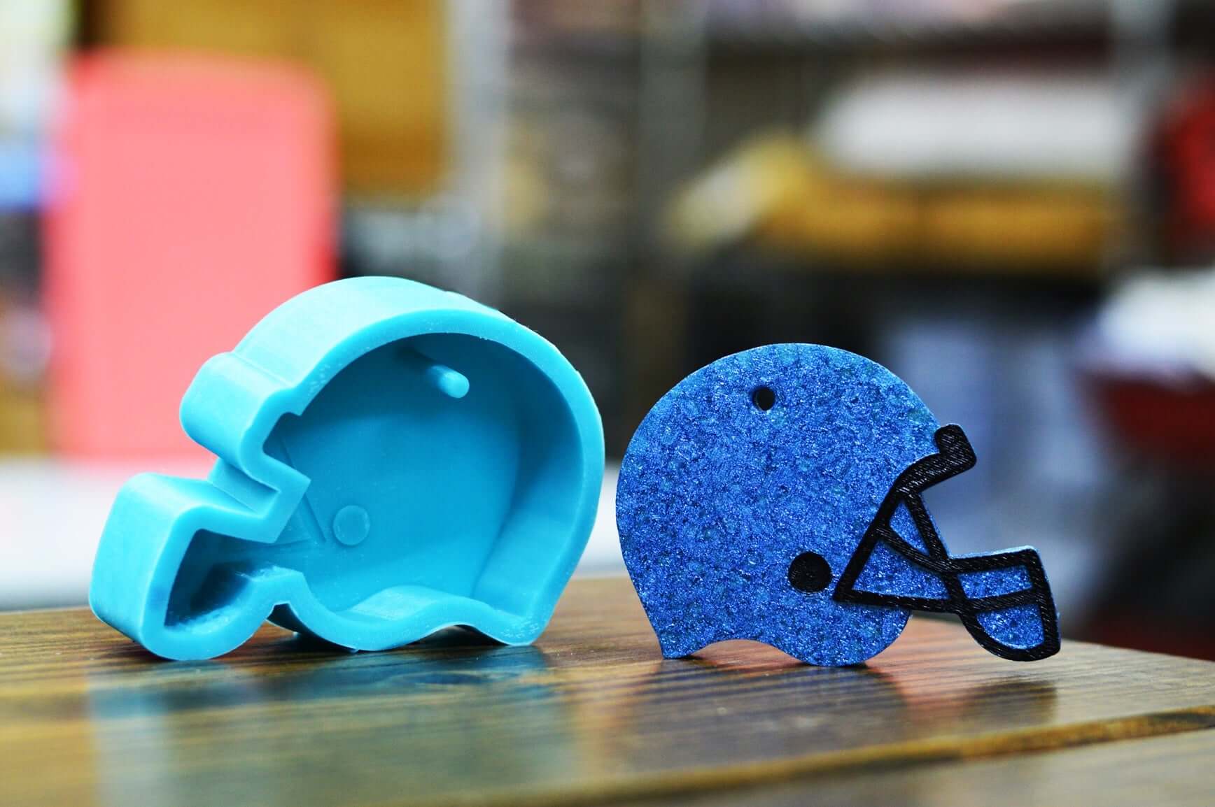 Football Helmet Freshie Mold Small / No Hole Football Helmet Freshie Mold Small / No Hole