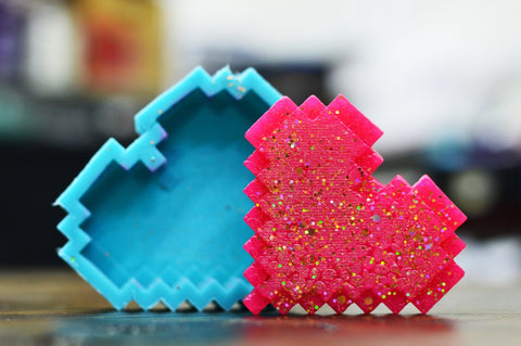 Pixel Heart Freshie Mold - Cada Molds