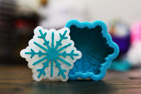 Snowflake Vent Clip Freshie Mold - Cada Molds